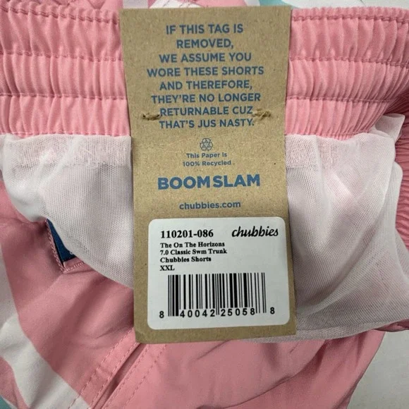 Chubbies Swim Trunks Mens XXL On The Horizon Classic Bathing Beach Shorts 7" NWT - Picture 6 of 8